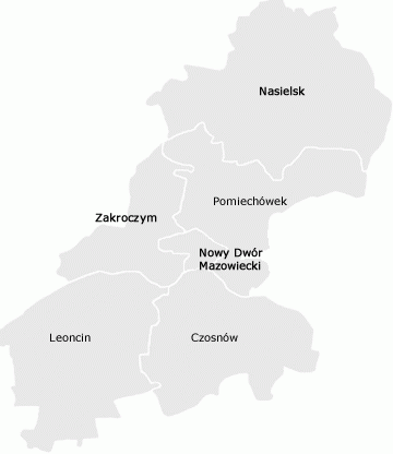 Mapa powiatu Nowodwroskiego Mapa powiatu Nowodwroskiego