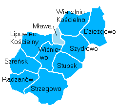 Powiat mławski mapa