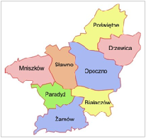 Opoczno powiat opoczyński mapa
